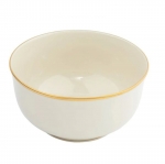 Signature Collection White/Gold Medium Round Bowl Dimensions:  8 1/2\ Diameter
Capacity:  9 oz

Care & Use:

Pickard China is dishwasher safe for all residential grade dishwashers. 
Never use lemon or citrus based dishwashing powders or liquids.
Any Pickard pattern or custom design that is decorated with gold or platinum is NOT safe for the use in a microwave oven. 
When storing Pickard China in a stack, always make sure there is a protect layer (can be a paper towel) between the items. 